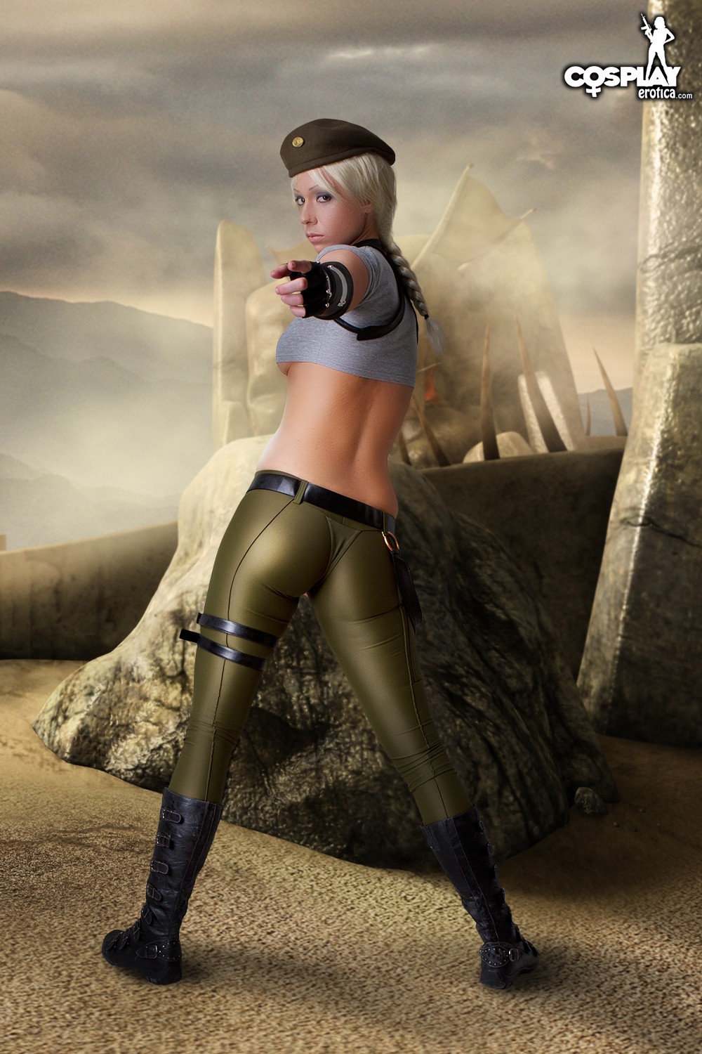 CosplayErotica - Sonya (Mortal Kombat) nude cosplay